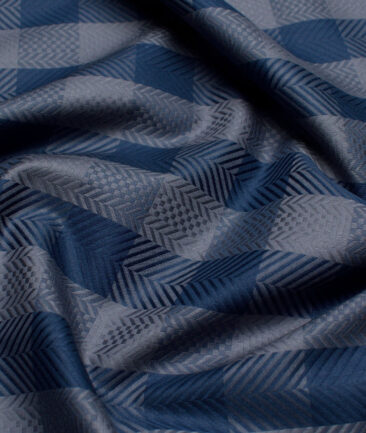 Tresca by Arvind  Giza Cotton Checks Shirting Fabric (Grey) - Image 2