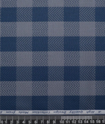 Tresca by Arvind  Giza Cotton Checks Shirting Fabric (Grey) - Image 5