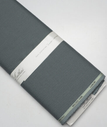 Luthai  Supima Cotton Self Design Shirting Fabric (Greenish Grey)