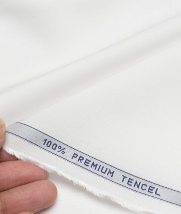 Luthai  Tencel Solids Shirting Fabric (White) - Image 3