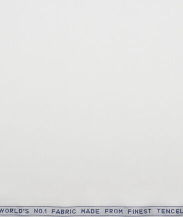 Luthai  Tencel Solids Shirting Fabric (White) - Image 4