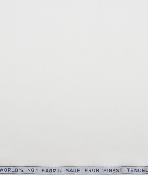 Luthai  Tencel Solids Shirting Fabric (White) - Image 4