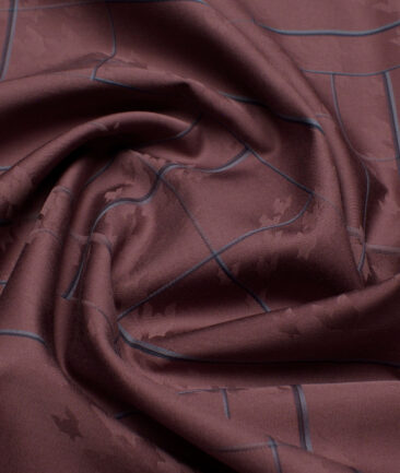 Luthai  Supima Cotton Self Design Shirting Fabric (Dark Mauve)