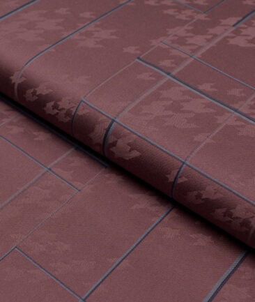 Luthai  Supima Cotton Self Design Shirting Fabric (Dark Mauve)