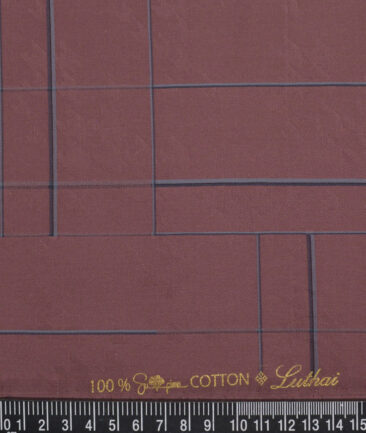 Luthai  Supima Cotton Self Design Shirting Fabric (Dark Mauve)