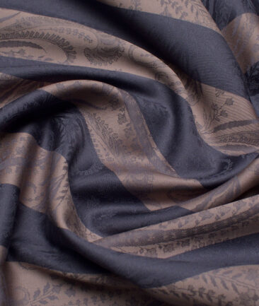 Luthai  Supima Cotton Striped Shirting Fabric (Martini Brown)