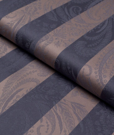Luthai  Supima Cotton Striped Shirting Fabric (Martini Brown)