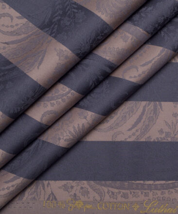 Luthai  Supima Cotton Striped Shirting Fabric (Martini Brown)