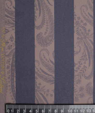 Luthai  Supima Cotton Striped Shirting Fabric (Martini Brown)