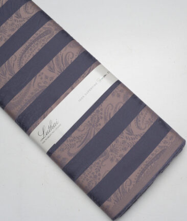 Luthai  Supima Cotton Striped Shirting Fabric (Martini Brown)