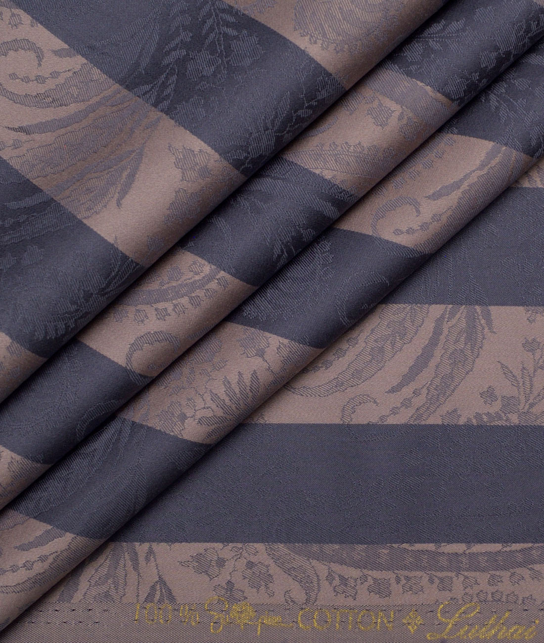 Luthai Supima Cotton Striped Shirting Fabric (Martini Brown) Luthai Supima Cotton Striped Shirting Fabric (Martini Brown)