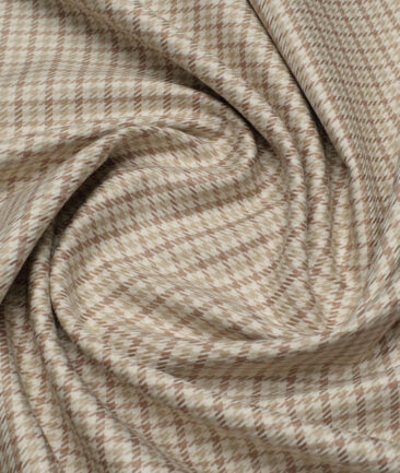 Tessitura Monti  Giza Cotton Self Design Shirting Fabric (Cream)