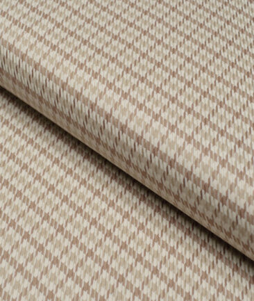 Tessitura Monti  Giza Cotton Self Design Shirting Fabric (Cream)