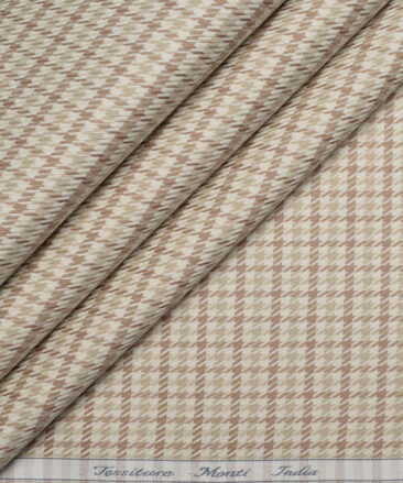 Tessitura Monti  Giza Cotton Self Design Shirting Fabric (Cream)