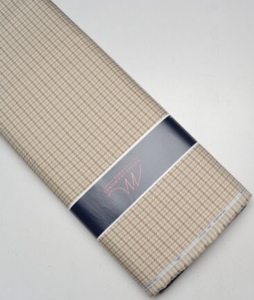 Tessitura Monti  Giza Cotton Self Design Shirting Fabric (Cream)
