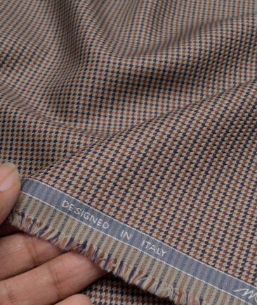 Tessitura Monti  Giza Cotton Self Design Shirting Fabric (Light Brown)