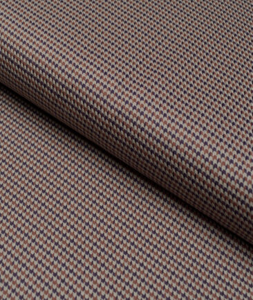 Tessitura Monti  Giza Cotton Self Design Shirting Fabric (Light Brown)