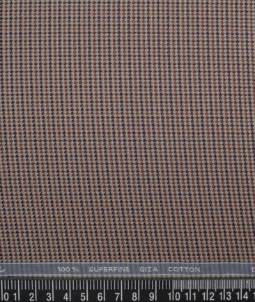 Tessitura Monti  Giza Cotton Self Design Shirting Fabric (Light Brown)