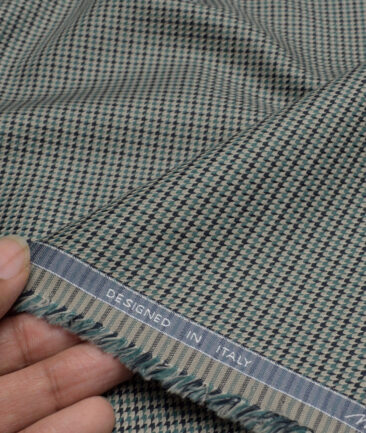 Tessitura Monti  Giza Cotton Self Design Shirting Fabric (Light Olive Green)