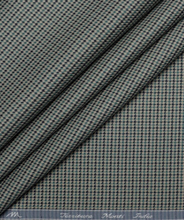 Tessitura Monti  Giza Cotton Self Design Shirting Fabric (Light Olive Green)