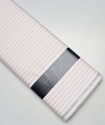 Tessitura Monti  Giza Cotton Striped Shirting Fabric (Pink)