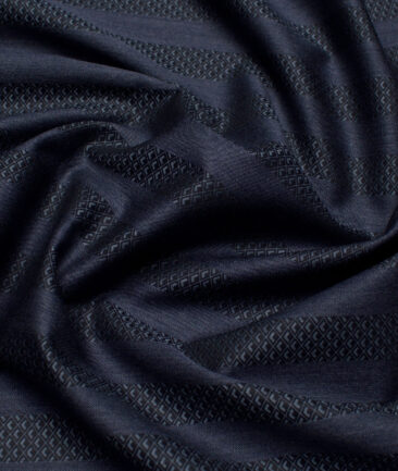 Tessitura Monti  Giza Cotton Striped Shirting Fabric (Purplish Blue)