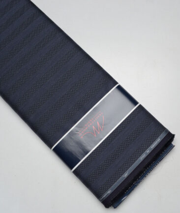 Tessitura Monti  Giza Cotton Striped Shirting Fabric (Purplish Blue)