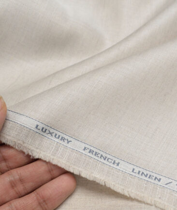 Tessitura Monti  Linen Tencel Solids Shirting Fabric (Natural Beige)