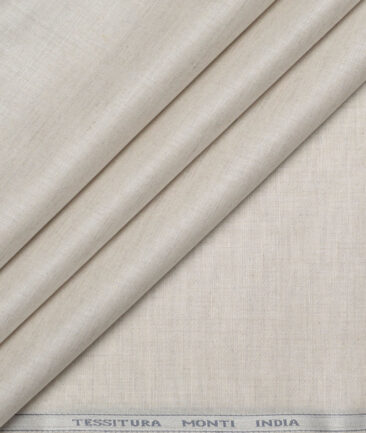 Tessitura Monti  Linen Tencel Solids Shirting Fabric (Natural Beige)