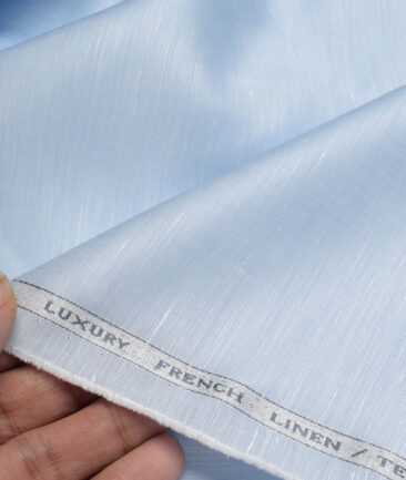 Tessitura Monti  Linen Tencel Solids Shirting Fabric (Sky Blue)