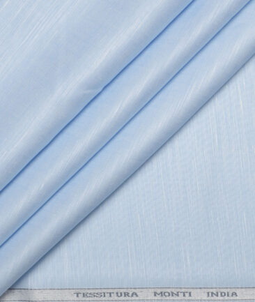 Tessitura Monti  Linen Tencel Solids Shirting Fabric (Sky Blue)