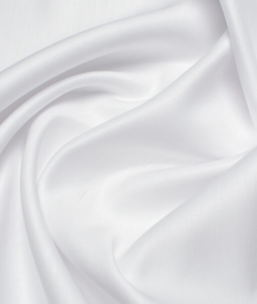 Tessitura Monti  Linen Tencel Solids Shirting Fabric (White)