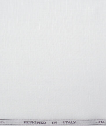 Tessitura Monti  Linen Tencel Solids Shirting Fabric (White)