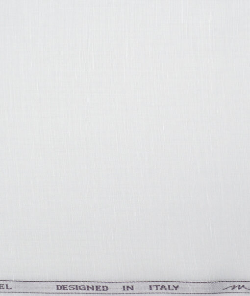 Tessitura Monti  Linen Tencel Solids Shirting Fabric (White)