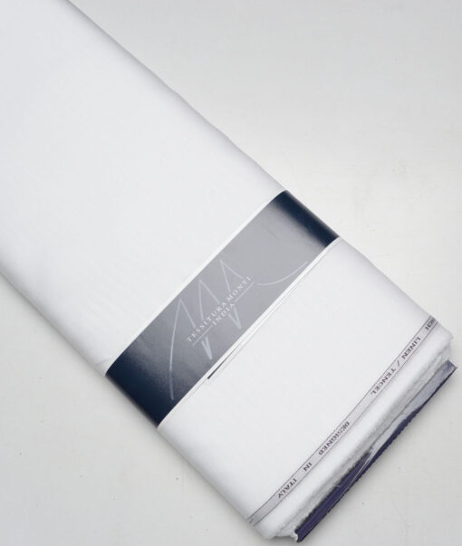 Tessitura Monti  Linen Tencel Solids Shirting Fabric (White)
