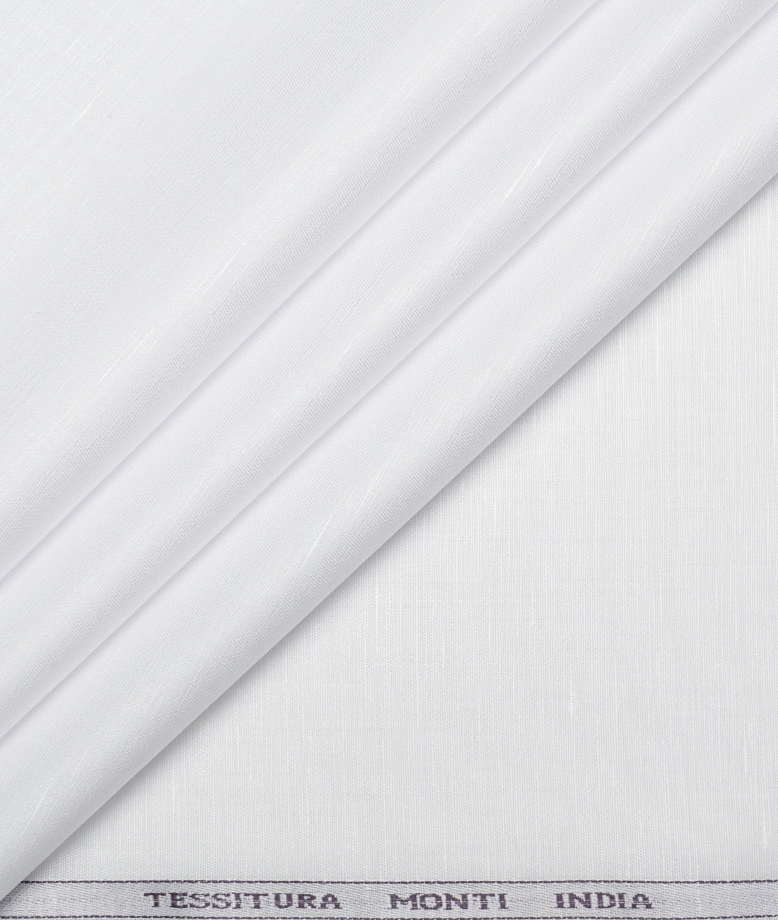 Tessitura Monti Linen Tencel Solids Shirting Fabric (White) Tessitura Monti Linen Tencel Solids Shirting Fabric (White)
