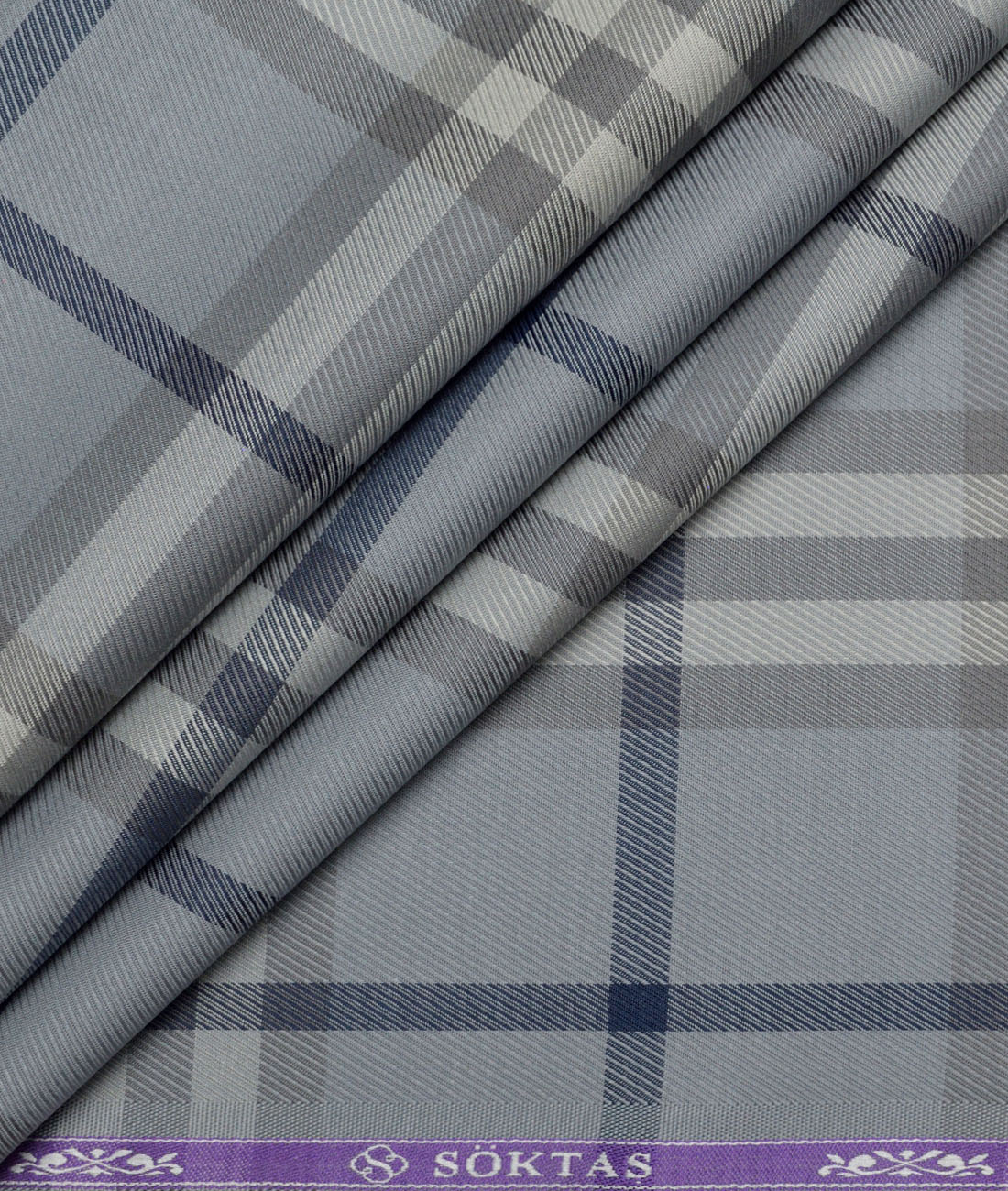 Soktas Giza Cotton Checks Shirting Fabric (Grey) Soktas Giza Cotton Checks Shirting Fabric (Grey)
