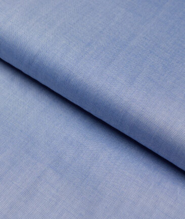 Soktas  Giza Cotton Solids Shirting Fabric (Blue)