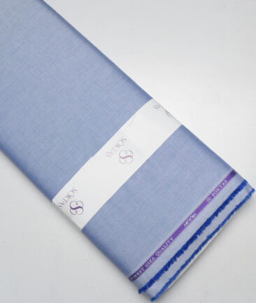 Soktas  Giza Cotton Solids Shirting Fabric (Blue)