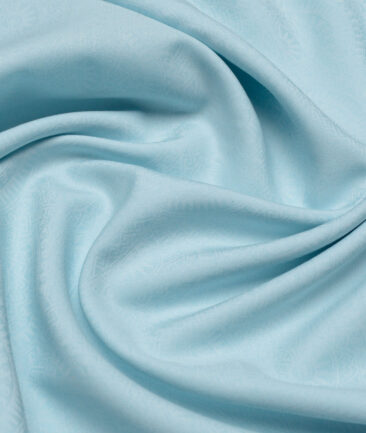 Soktas  European Micro Tencel Self Design Shirting Fabric (Mint Blue)
