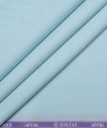 Soktas  European Micro Tencel Self Design Shirting Fabric (Mint Blue)