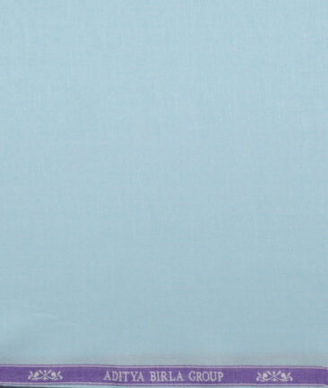 Soktas  European Micro Tencel Self Design Shirting Fabric (Mint Blue)