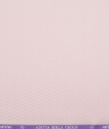 Soktas  Giza Cotton Self Design Shirting Fabric (Pink)