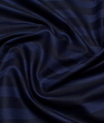 Soktas  Giza Cotton Striped Shirting Fabric (Blue)
