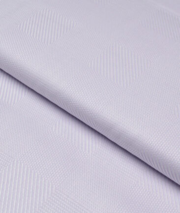 Soktas  Giza Cotton Self Design Shirting Fabric (Light Purple)