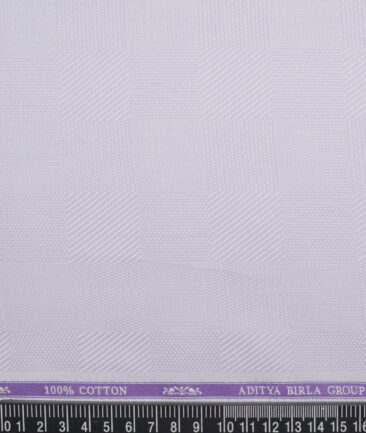 Soktas  Giza Cotton Self Design Shirting Fabric (Light Purple)
