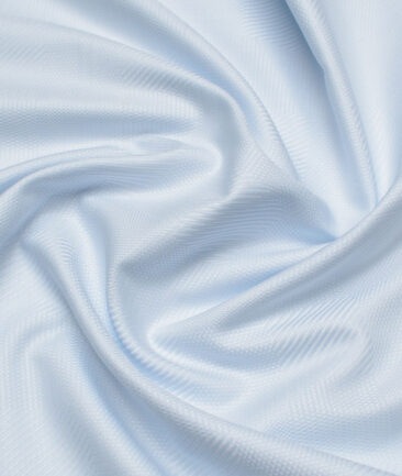 Soktas  Giza Cotton Self Design Shirting Fabric (Sky Blue)