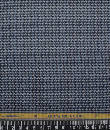 Soktas  Giza Cotton Checks Shirting Fabric (Blue & Black)