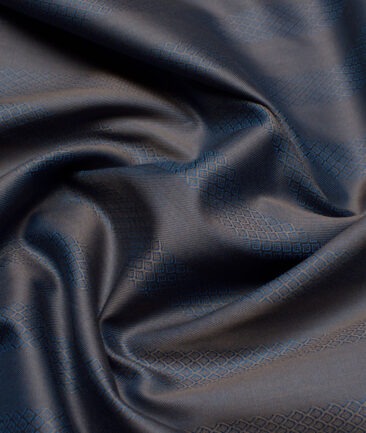 Soktas 2 Ply 100's Giza Cotton Striped Shirting Fabric (Brown & Blue)