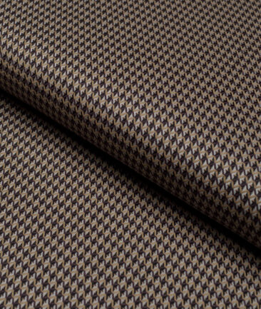 Soktas  Giza Cotton Checks Shirting Fabric (Light Brown )